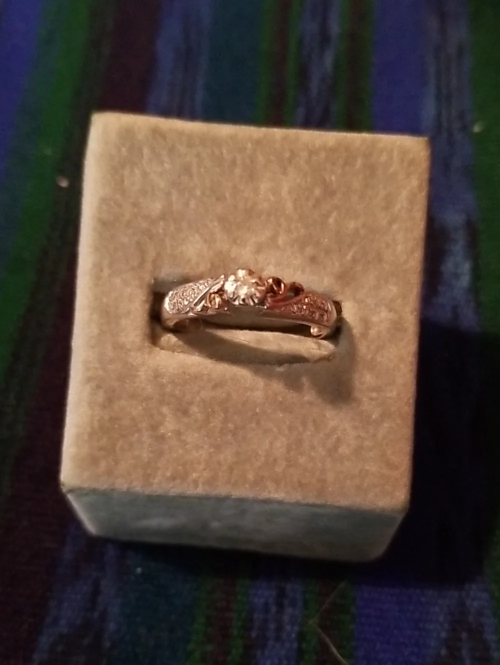 10K Gold Ring with Diamonds